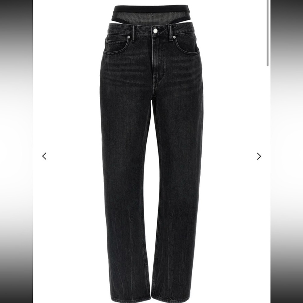 Alexander wang SLIT HEM JEAN PRESTYLE HOTFIX MESH UNDIE